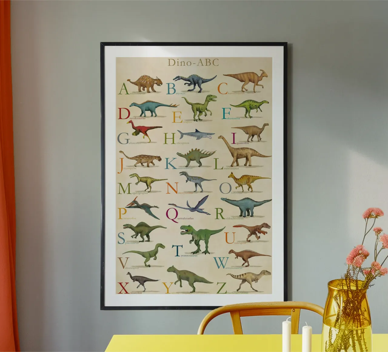 ABC dei dinosauri poster da David Jackson