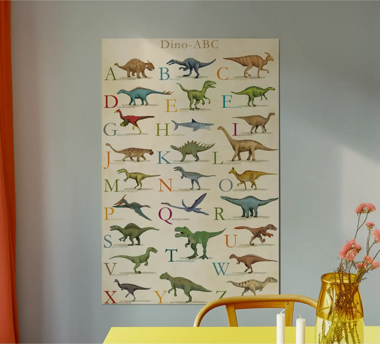 ABC dei dinosauri poster da David Jackson