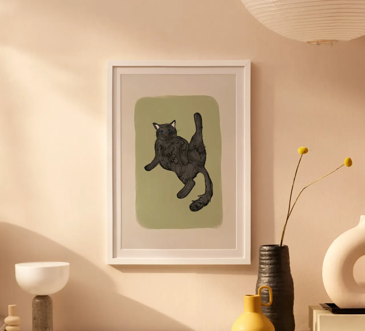 Gatto nero di Orara Studio poster da David Jackson