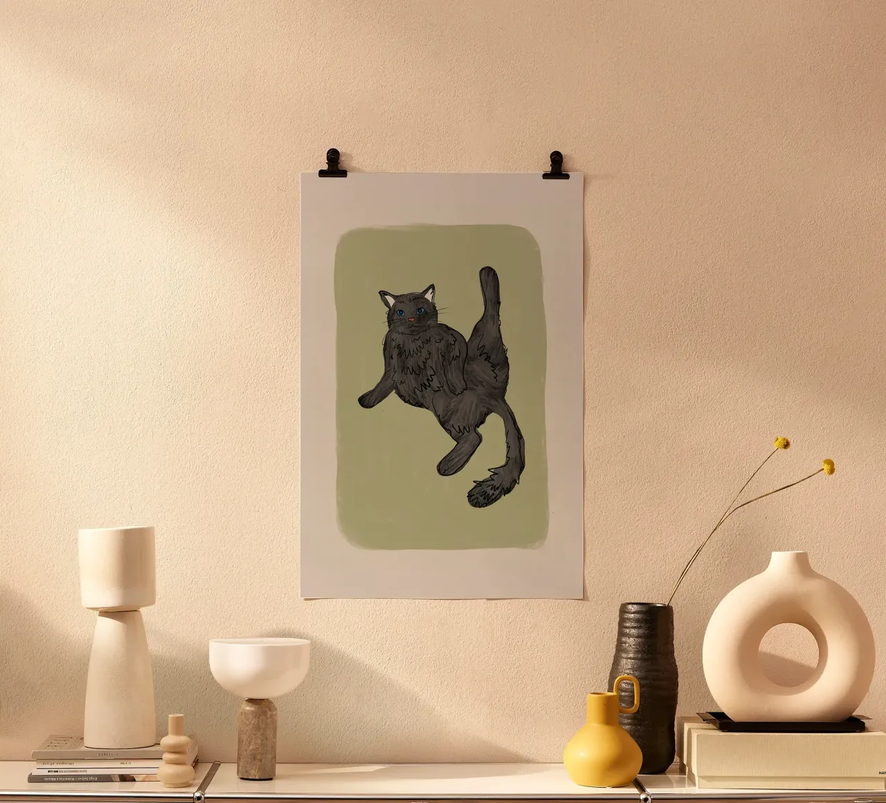 Gatto nero di Orara Studio poster da David Jackson