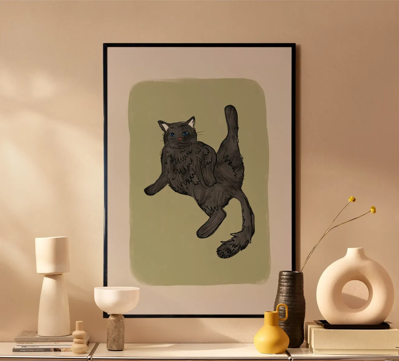 Gatto nero di Orara Studio poster da David Jackson