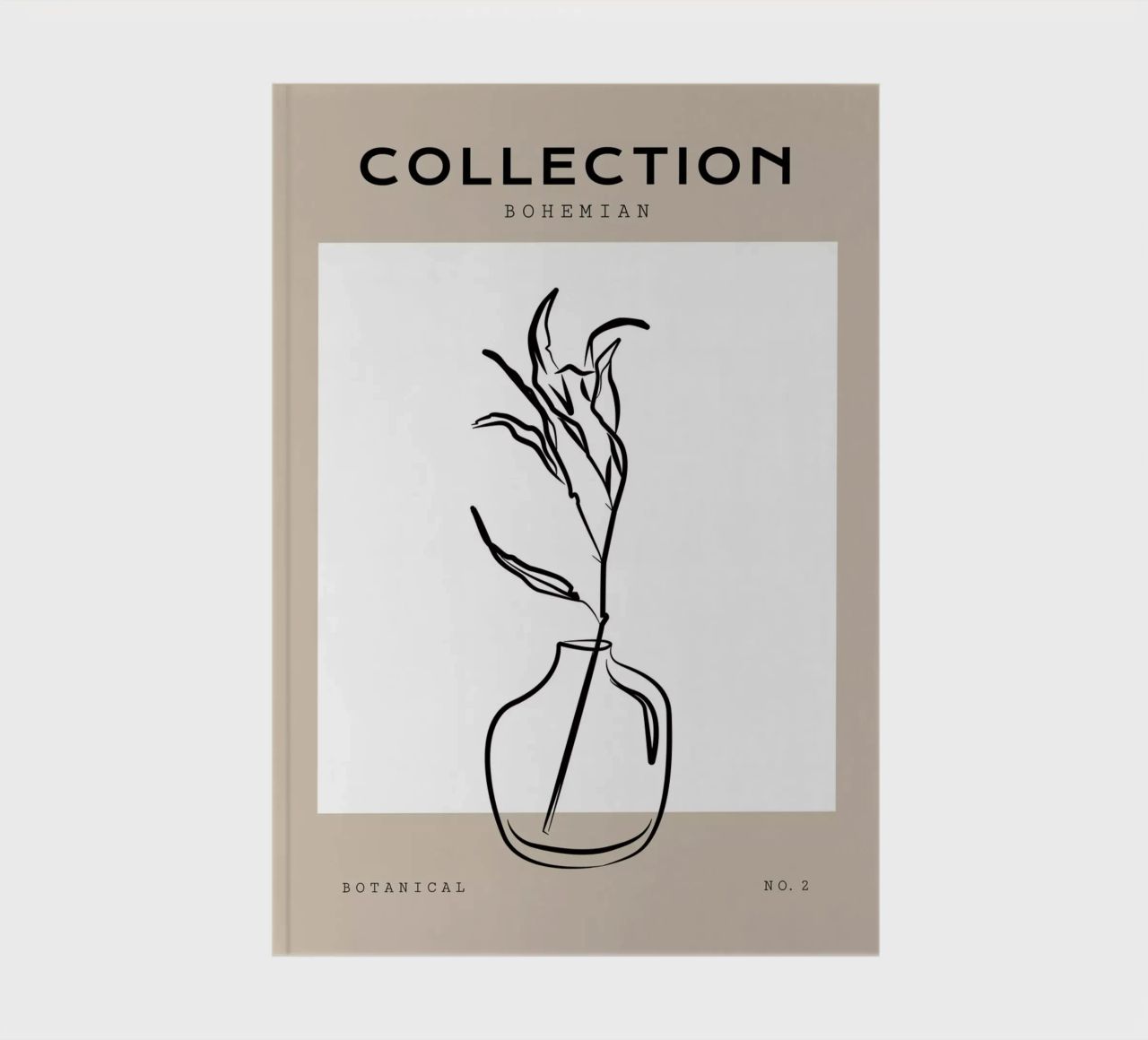 Boho Bohemian 10 Vase Strelizia notebook by Boho Print Collection