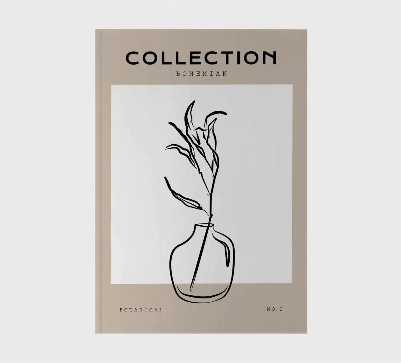 Boho Bohemian 10 Vase Strelizia Notizbuch von Boho Print Collection