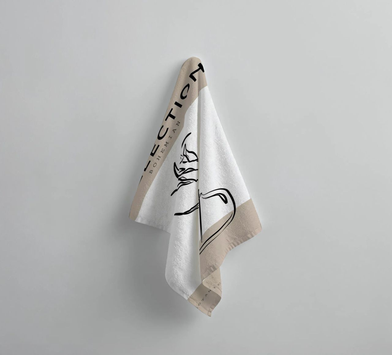 Boho Bohemian 10 Vase Strelizia towel by Boho Print Collection