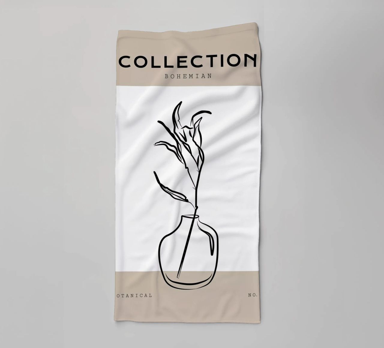 Boho Bohemian 10 Vase Strelizia towel by Boho Print Collection
