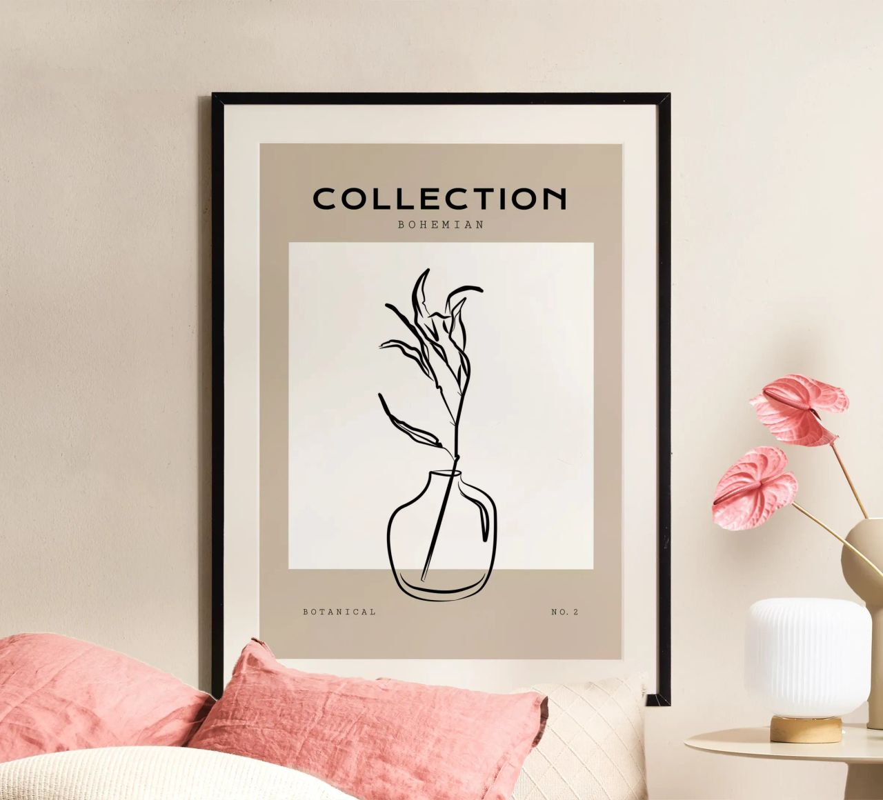 Boho Bohemian 10 Vase Strelizia poster by Boho Print Collection