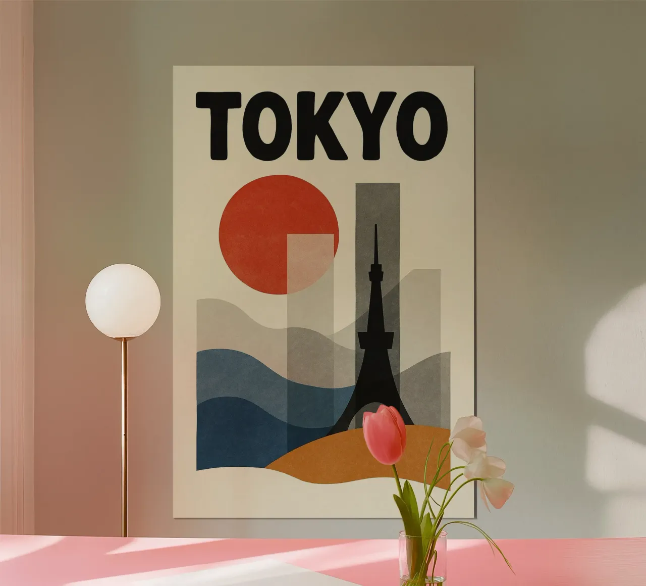 Poster Tokyo - Poster astratto moderno e minimalista poster da JETLAG | affiches voyage