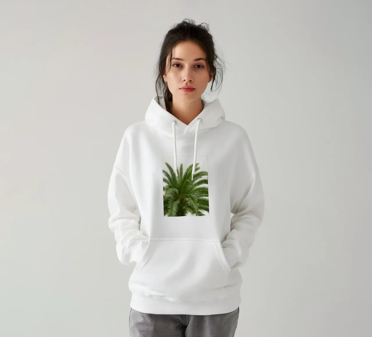 Palma tropicale Green Vibes felpa con cappuccio da Casa Calm