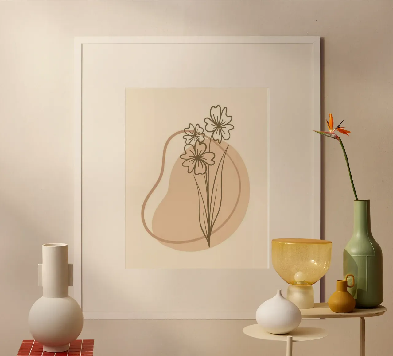 line shape flower poster da Good days