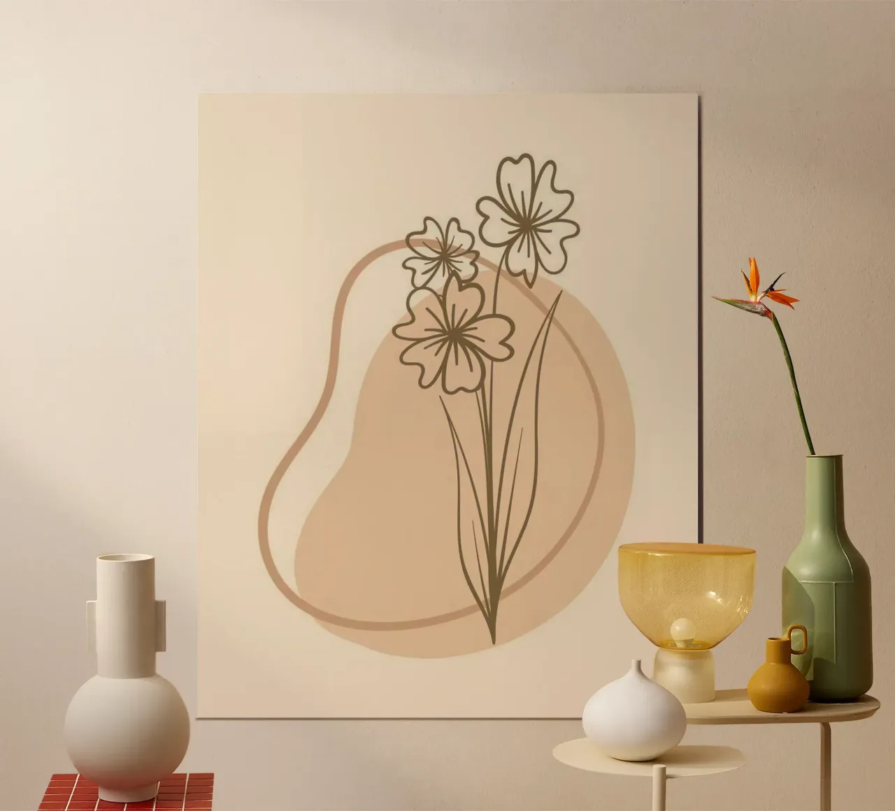 line shape flower poster da Good days