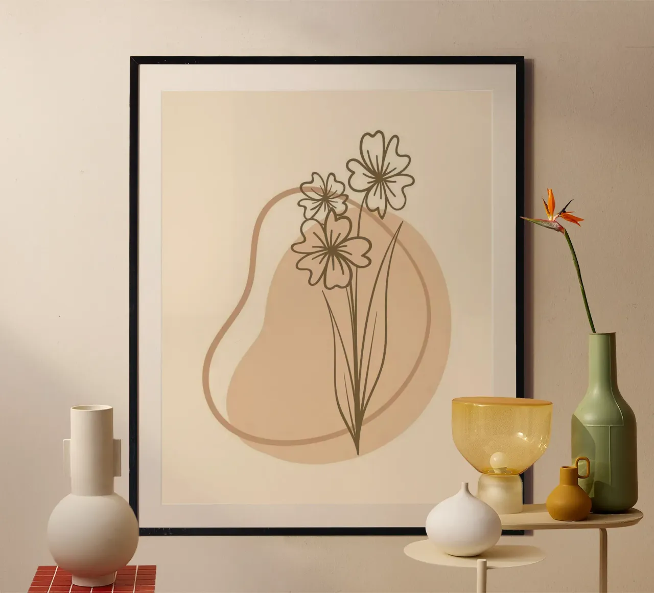 line shape flower poster da Good days