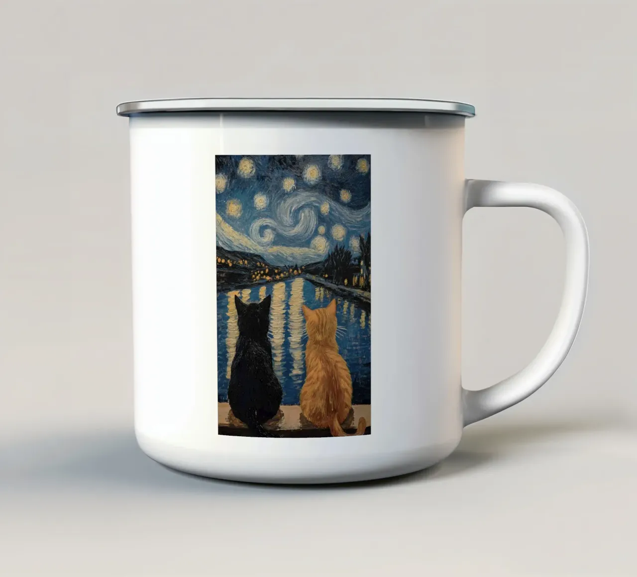 couple cat on lake tazza in smalto da Good days