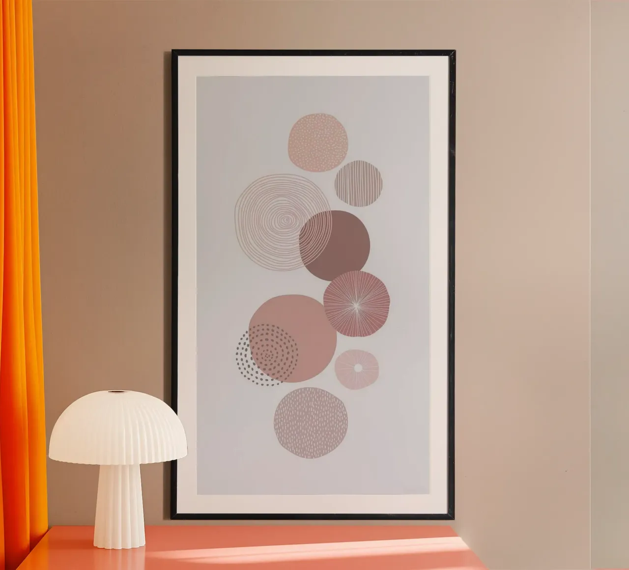 ball sizes paint poster con telaio in plastica da lily