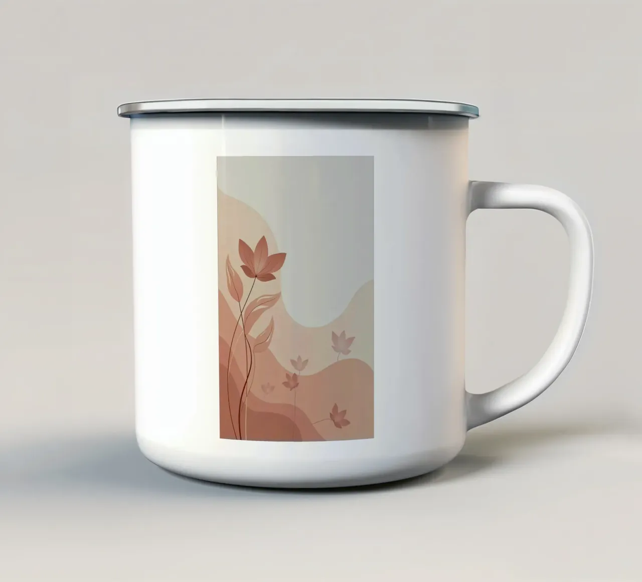 curve line nature flower tazza in smalto da Good days