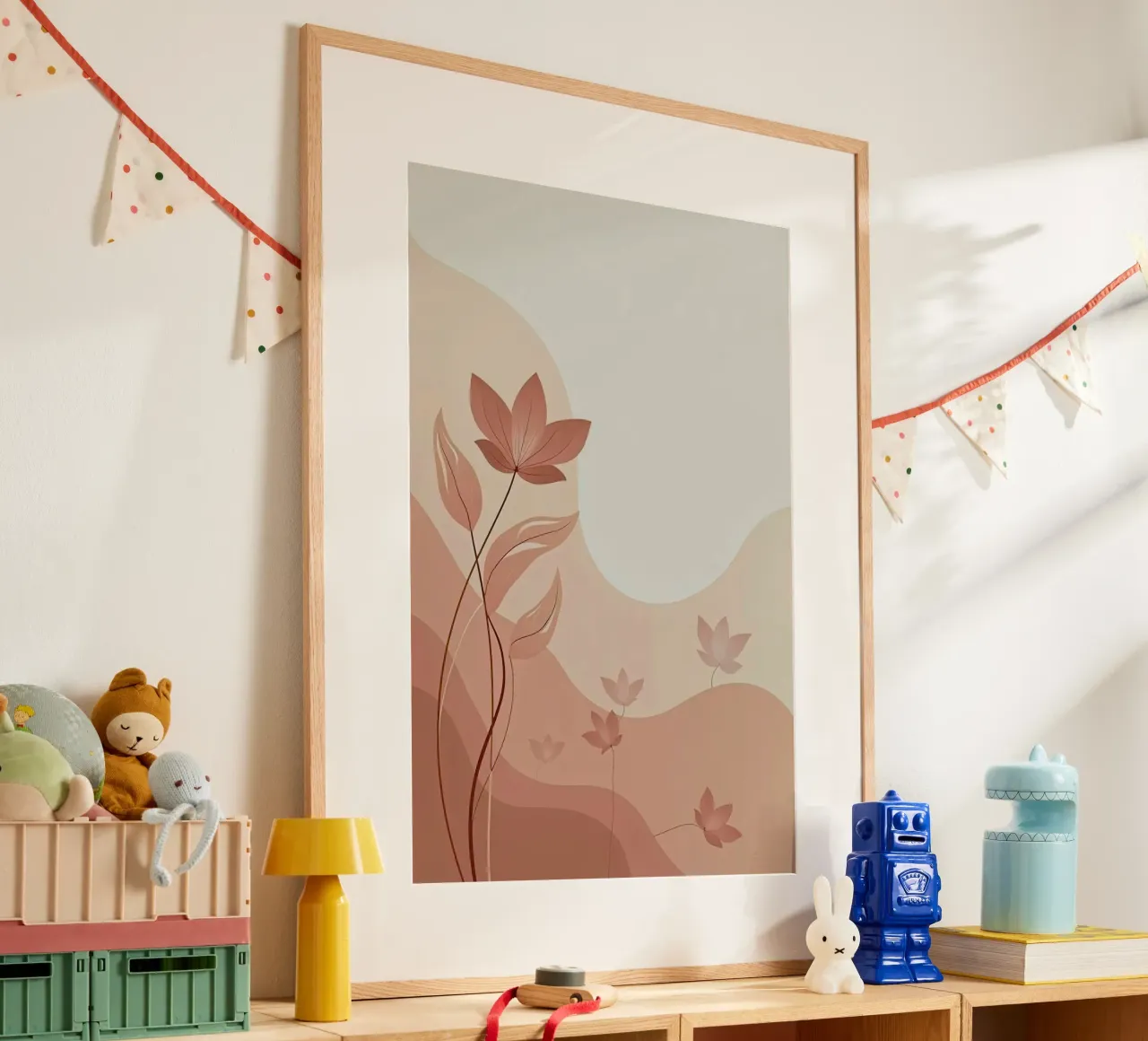 curve line nature flower poster da Good days