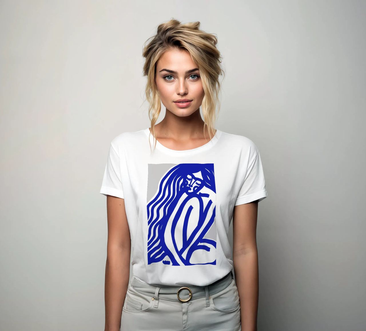 The Silence (blue) women's fitted t-shirt by treechild
