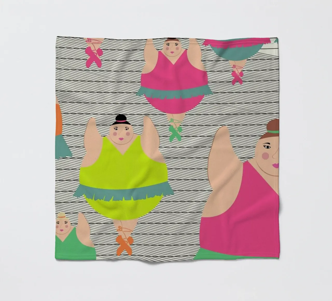 Modern Dancers fleece blanket by Maria Kritzas