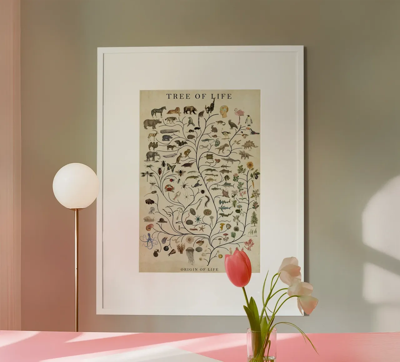 Albero della vita poster con telaio in plastica da David Jackson