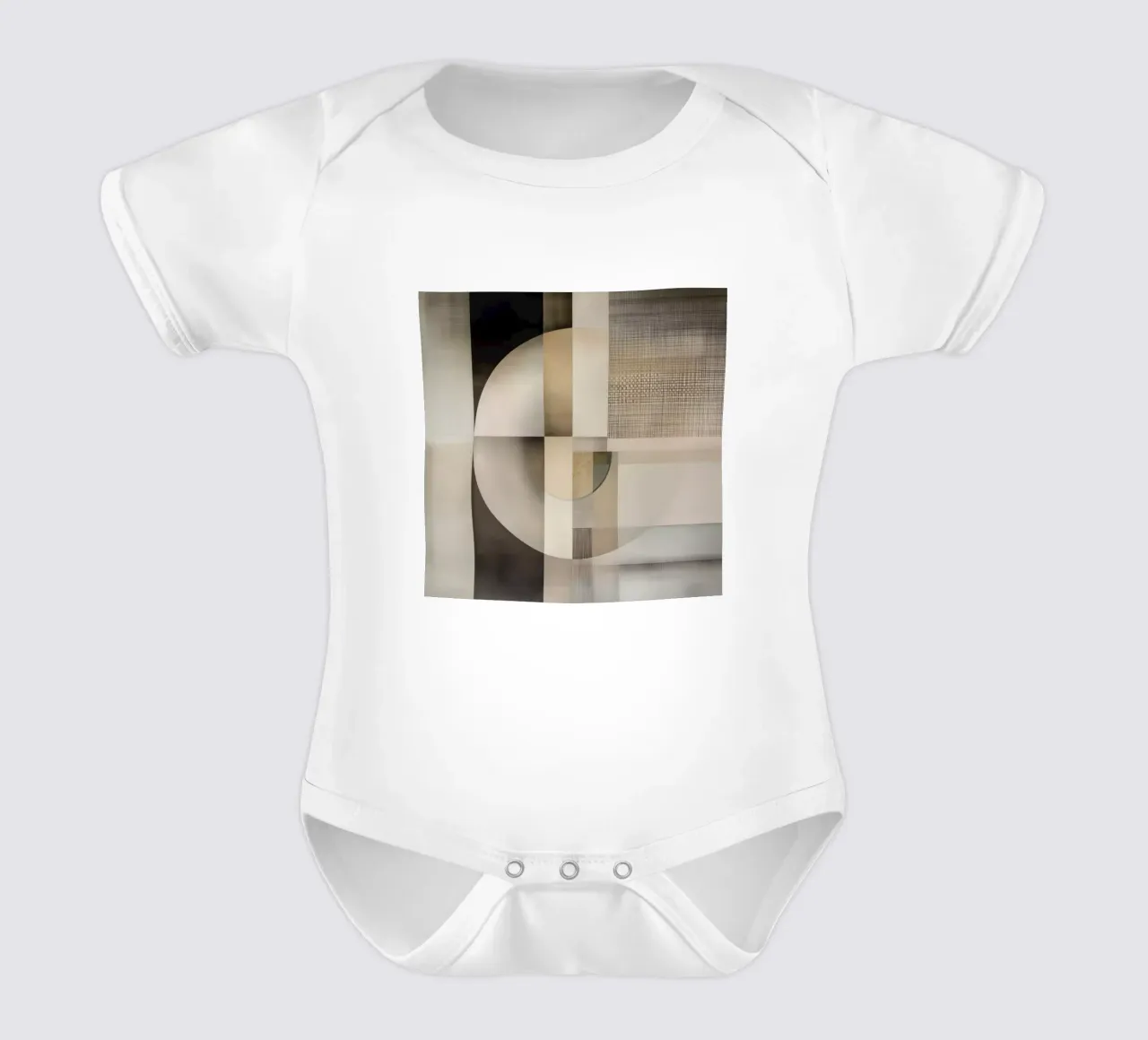 Abstract shapes short-sleeve baby romper by Imagine