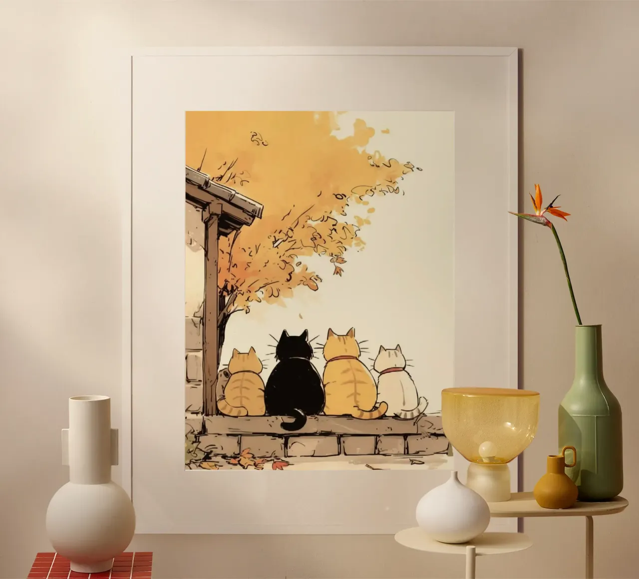 cats chill viewing nature poster da Good days