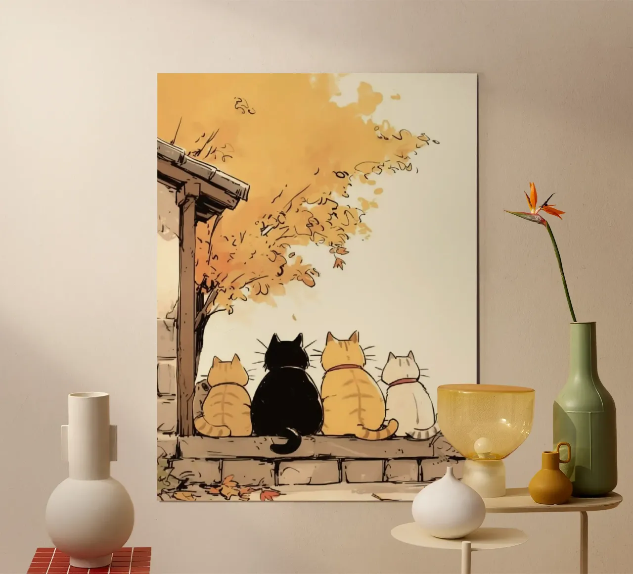 cats chill viewing nature poster da Good days