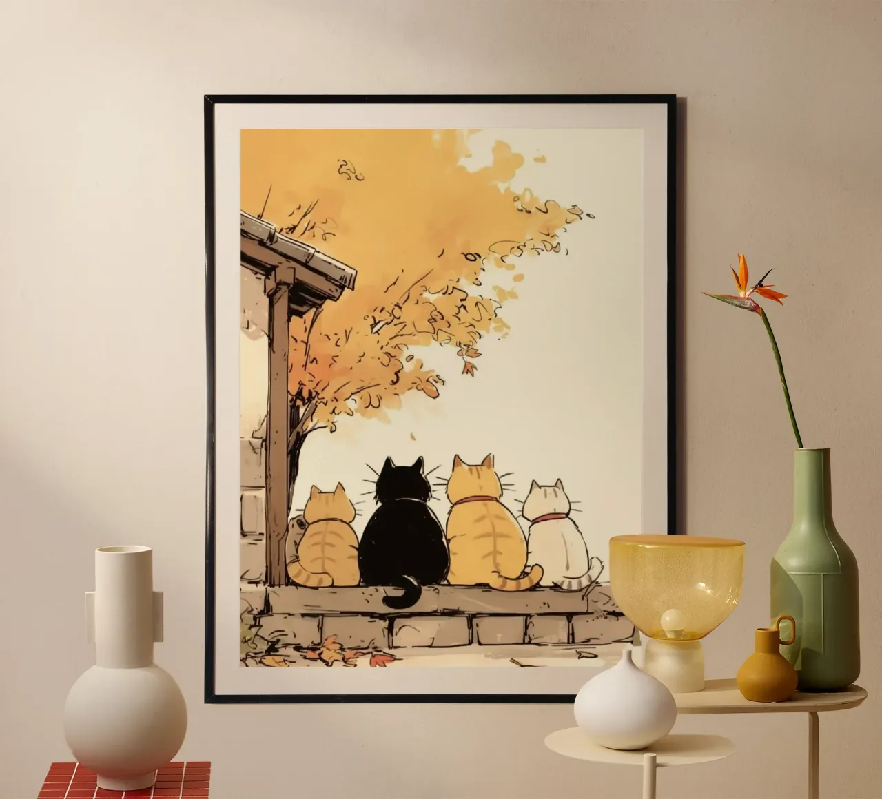 cats chill viewing nature poster da Good days