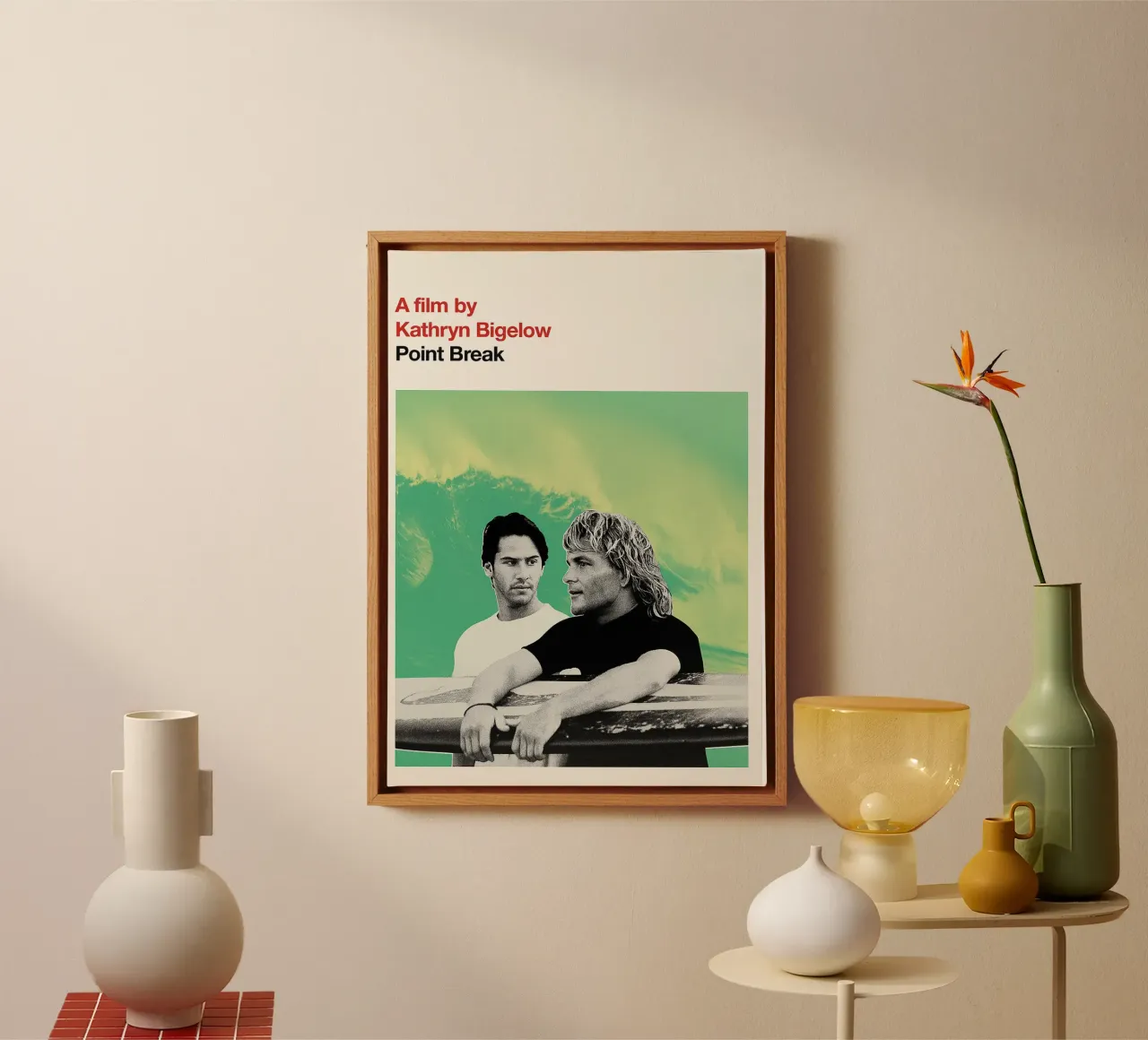filmposter point break tekening canvas met Baklijst van groogoals