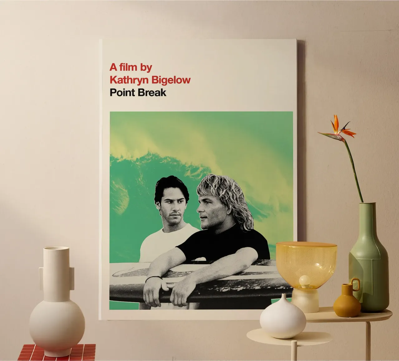 filmposter point break tekening canvas met Baklijst van groogoals