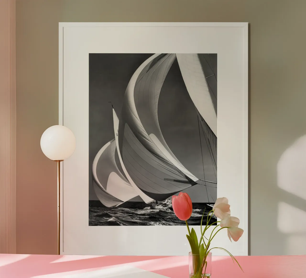 Spinakers su barche a vela da competizione, 1940 poster da vintgeseyn