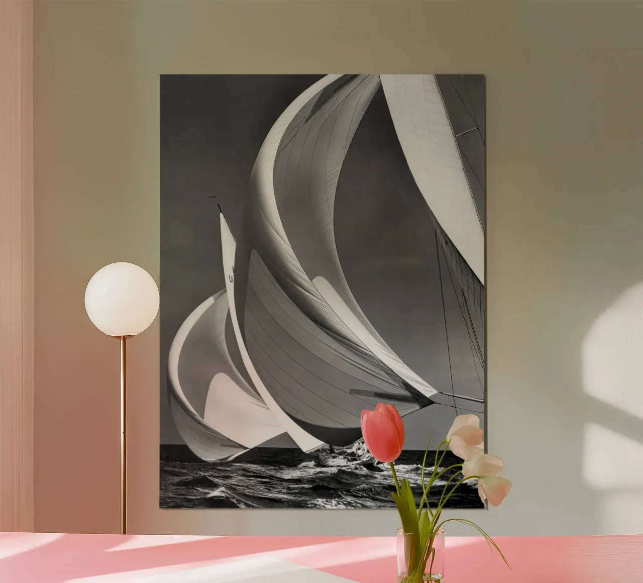 Spinakers su barche a vela da competizione, 1940 poster da vintgeseyn