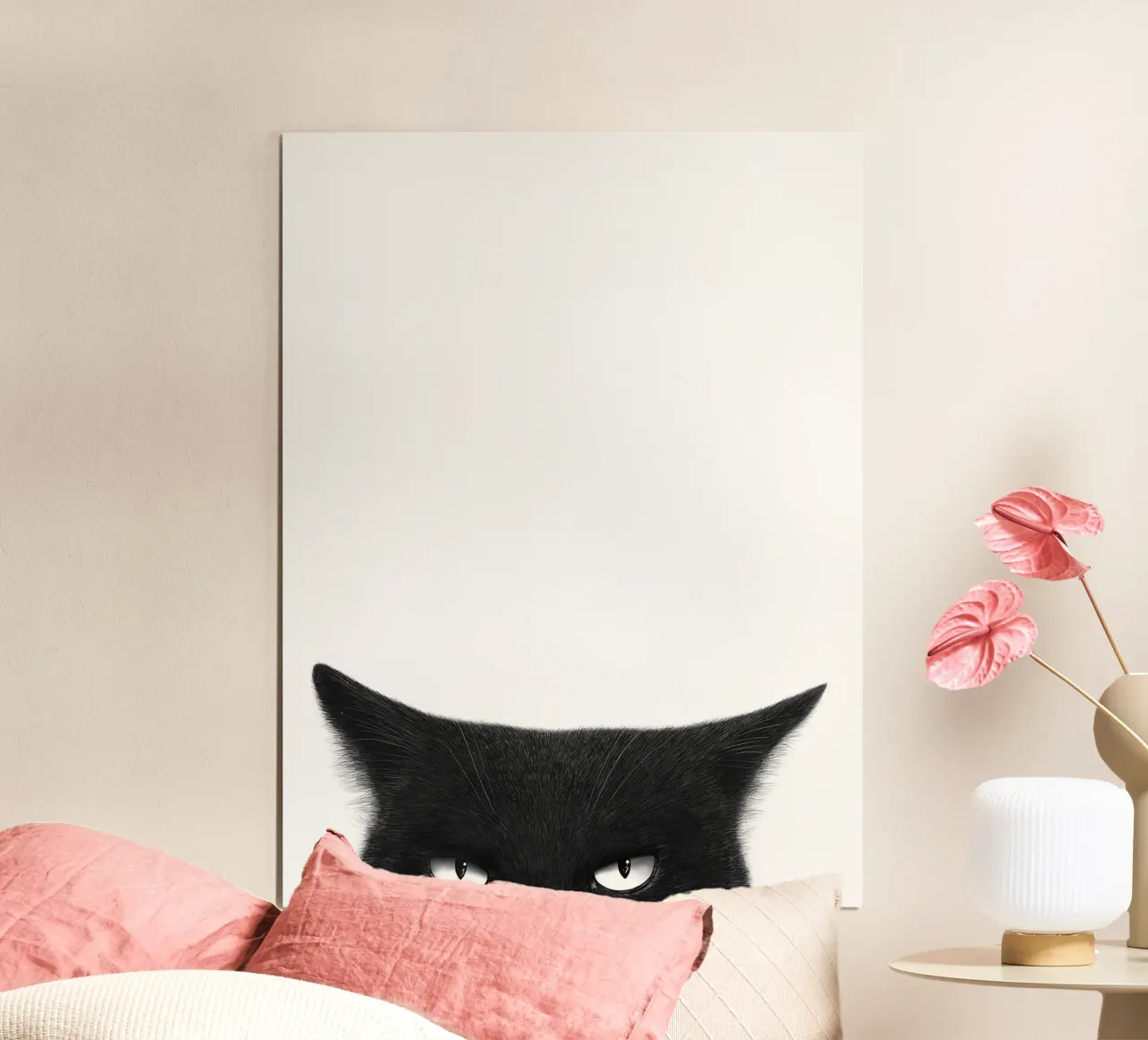 Gatto nero arrabbiato poster da David Jackson