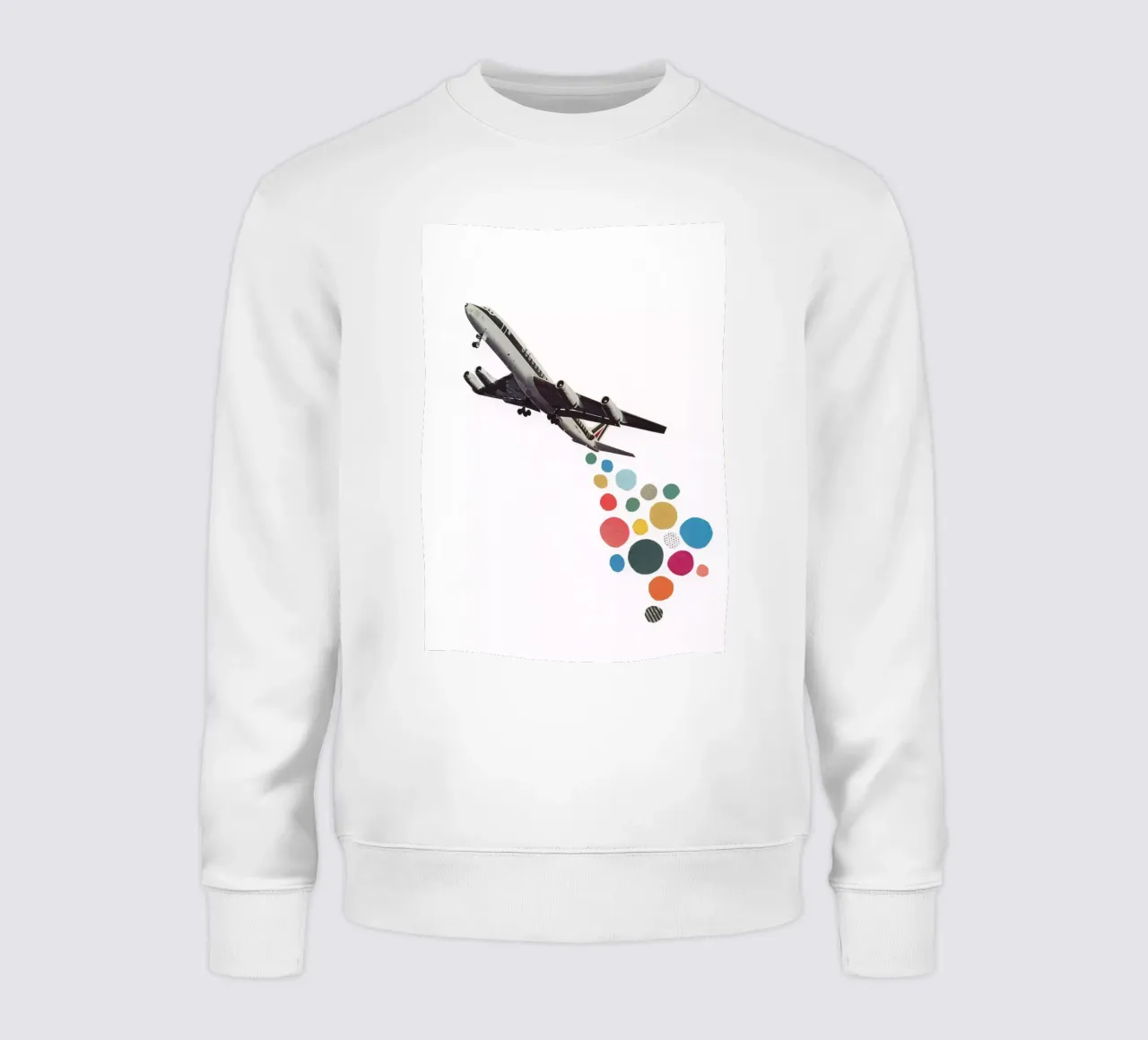 Leaving on a Jet Plane II sweatshirt by Cassia Beck Collage