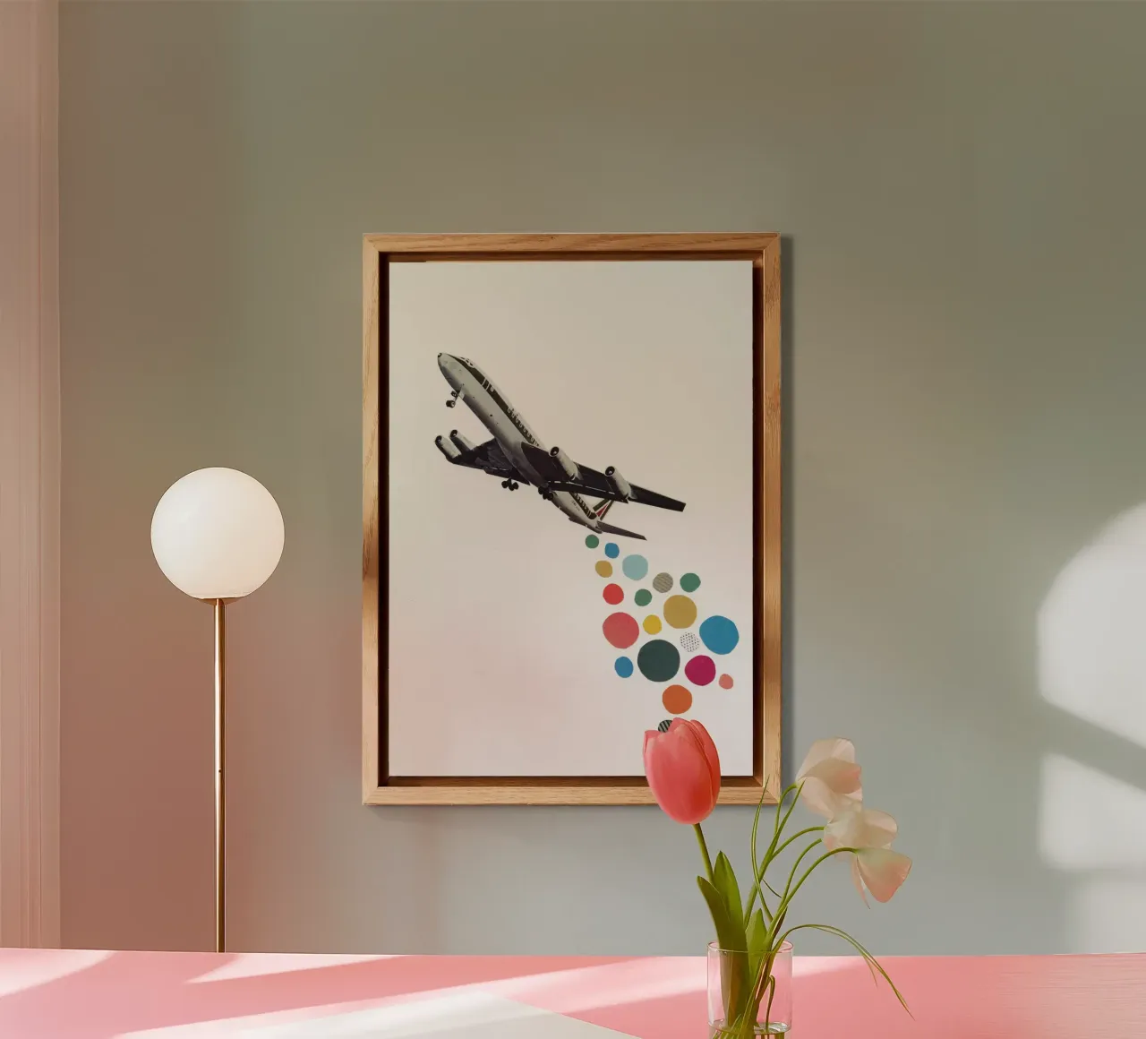 Partire con un aereo II alluminio dibond da Cassia Beck Collage