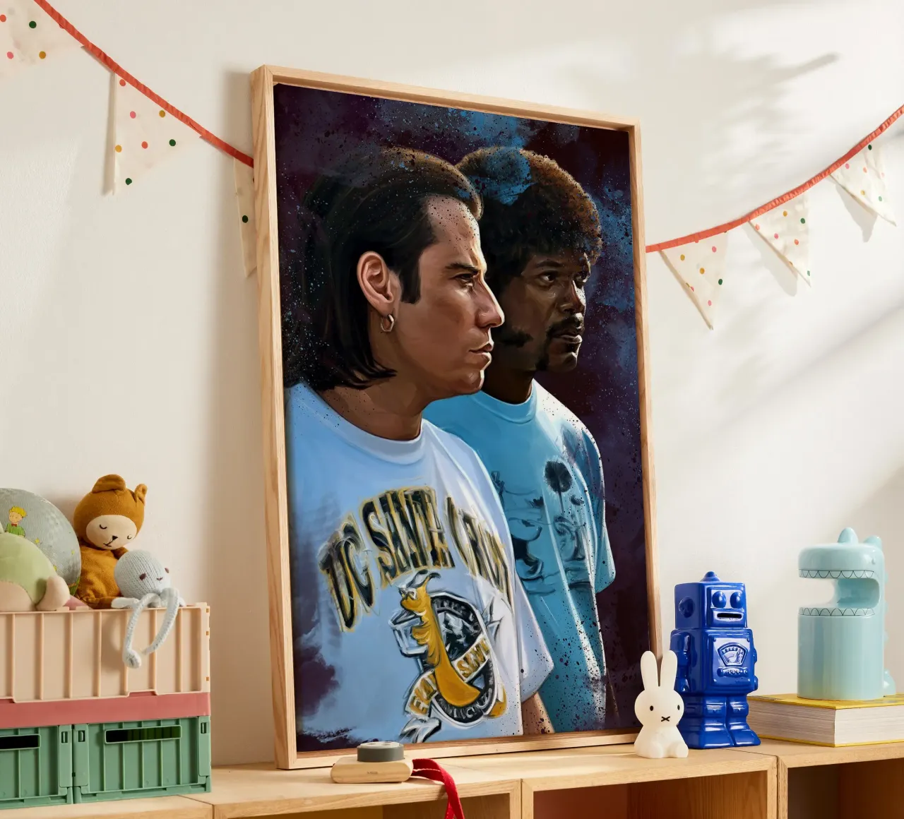 Lumache a banana, Pulp Fiction tela con Cornice a cassetta da Oscar Frazier