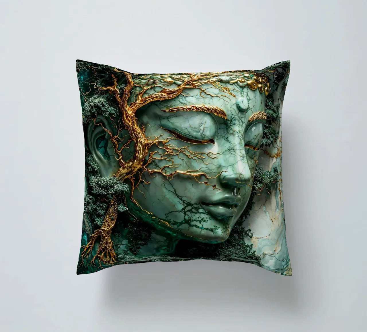 Enlightenment Through Nature cuscino da Pixaverse