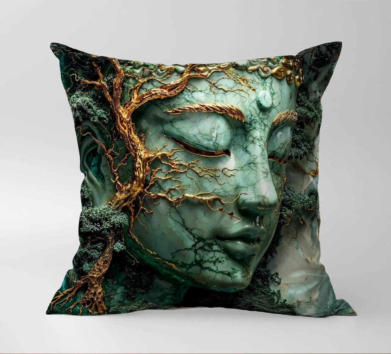 Enlightenment Through Nature cuscino da Pixaverse