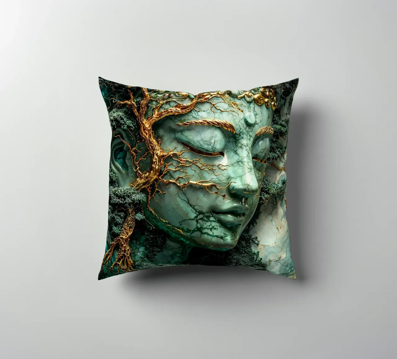 Enlightenment Through Nature cuscino da Pixaverse