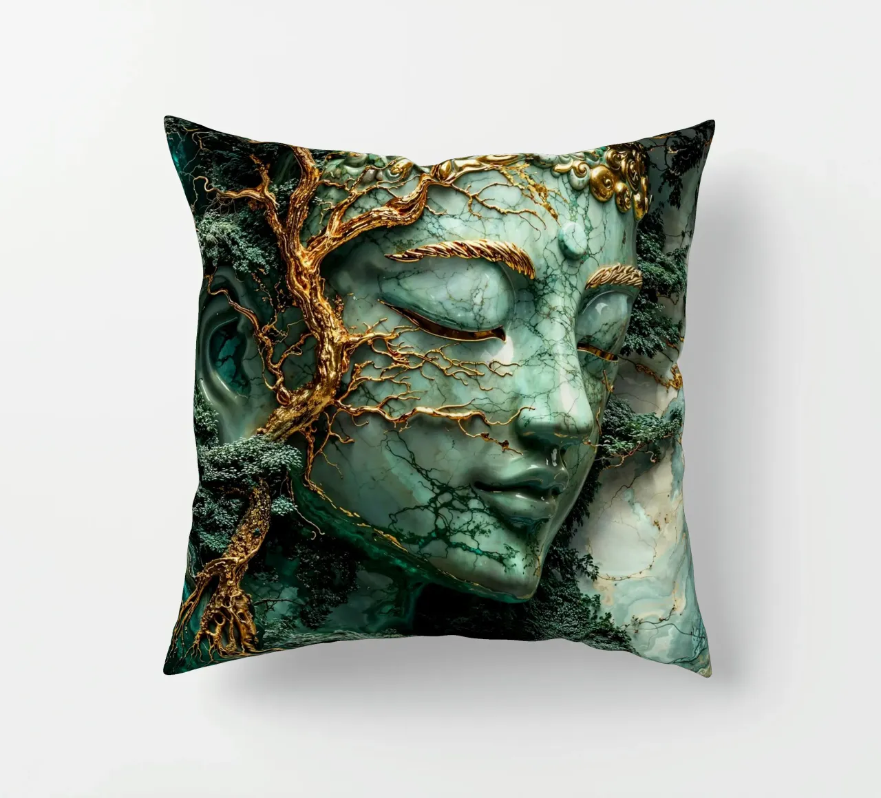 Enlightenment Through Nature cuscino da Pixaverse