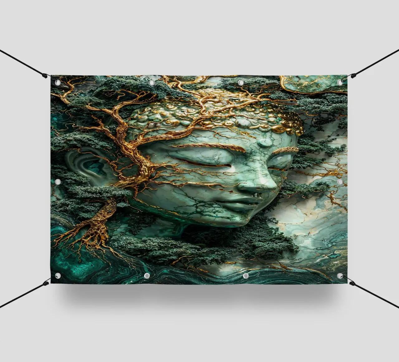 Enlightenment Through Nature telo in pvc da Pixaverse