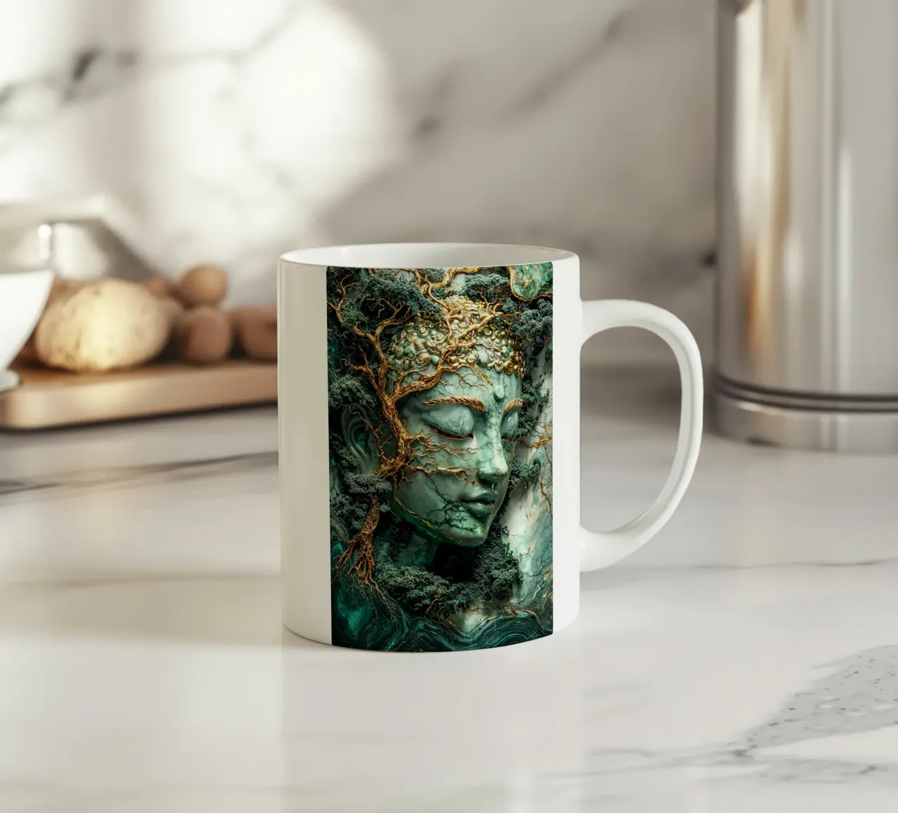 Enlightenment Through Nature tazza in ceramica da Pixaverse