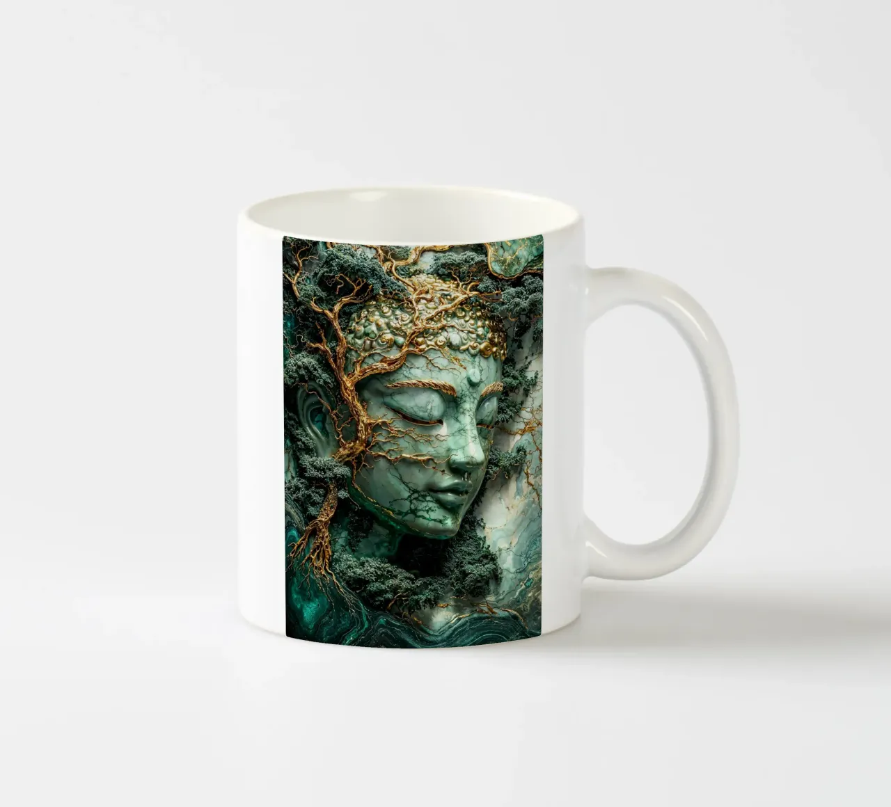 Enlightenment Through Nature tazza in ceramica da Pixaverse