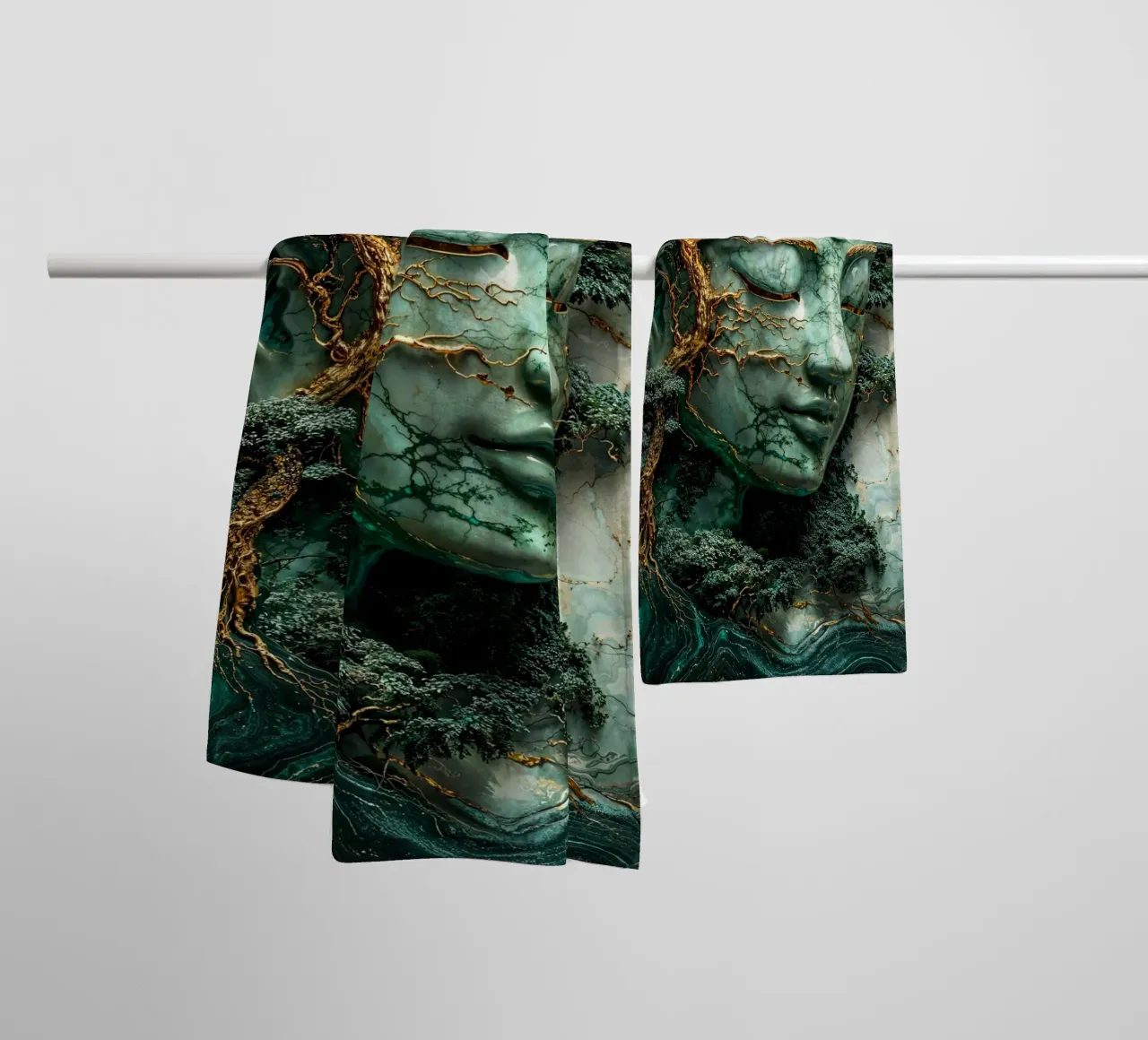 Enlightenment Through Nature asciugamano da bagno da Pixaverse