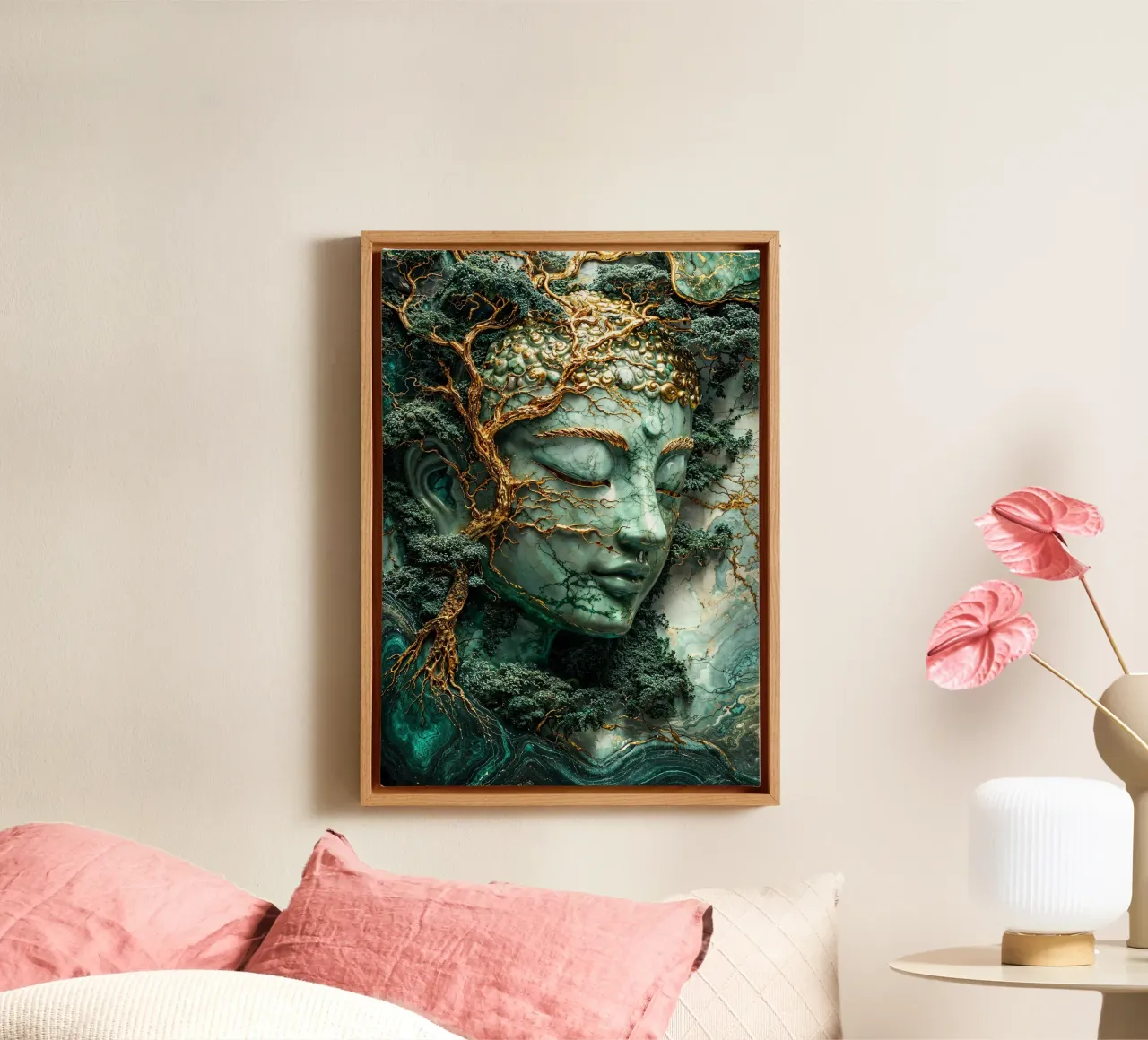 Enlightenment Through Nature tela con Cornice a cassetta da Pixaverse
