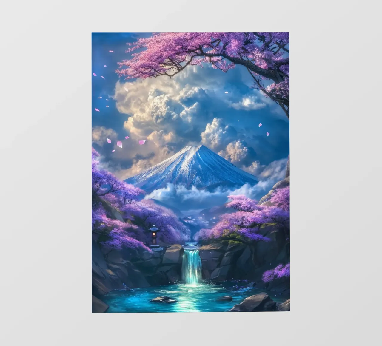 Sakura Falls of Fuji telo in pvc da Pixaverse