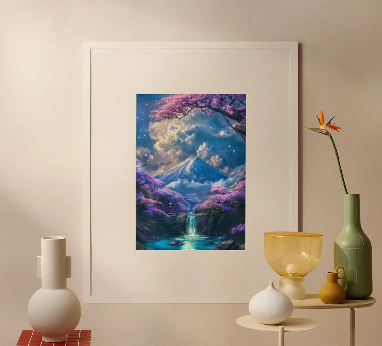 Sakura Falls of Fuji poster da Pixaverse