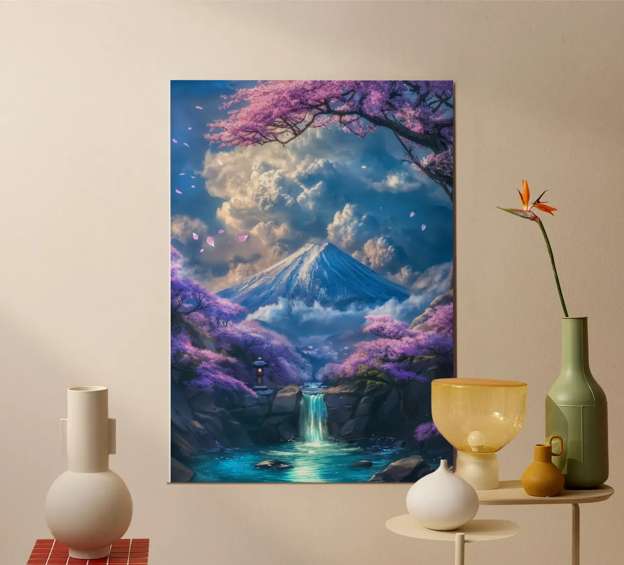 Sakura Falls of Fuji poster da Pixaverse