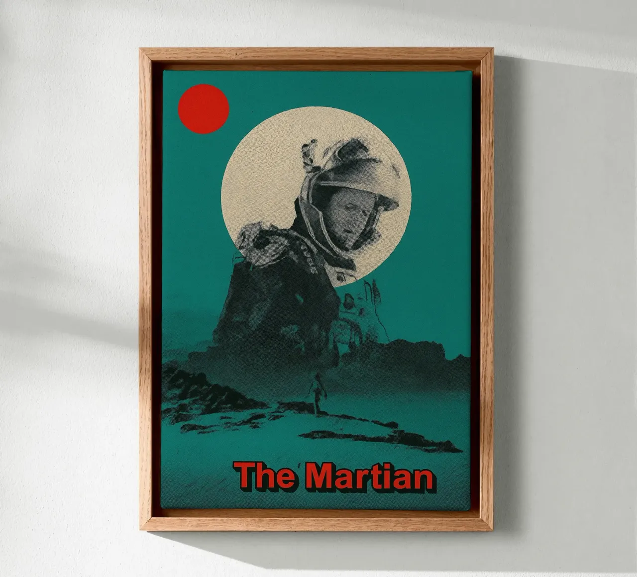 filmposter de marsmannetjes tekening canvas met Baklijst van groogoals