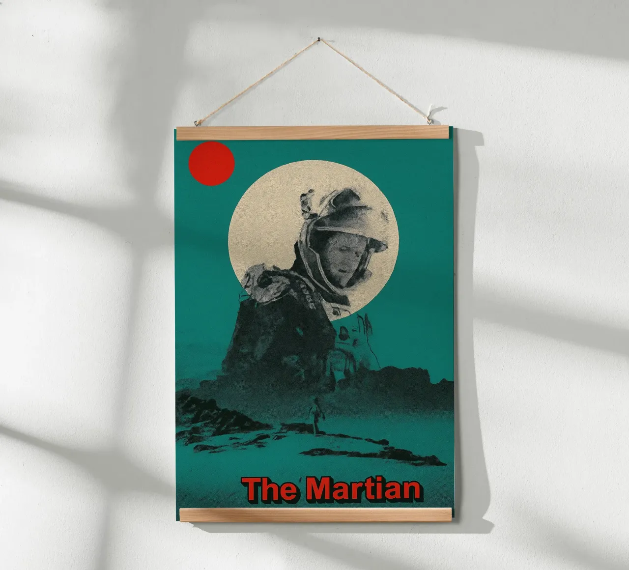 filmposter de marsmannetjes tekening poster met houten frame van groogoals