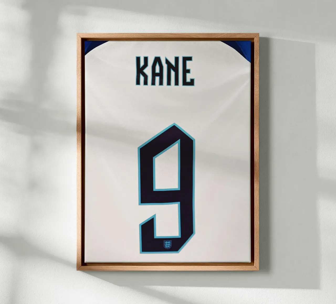 Harry Kane Engeland Elftal Jersey canvas met Baklijst van dark eagle