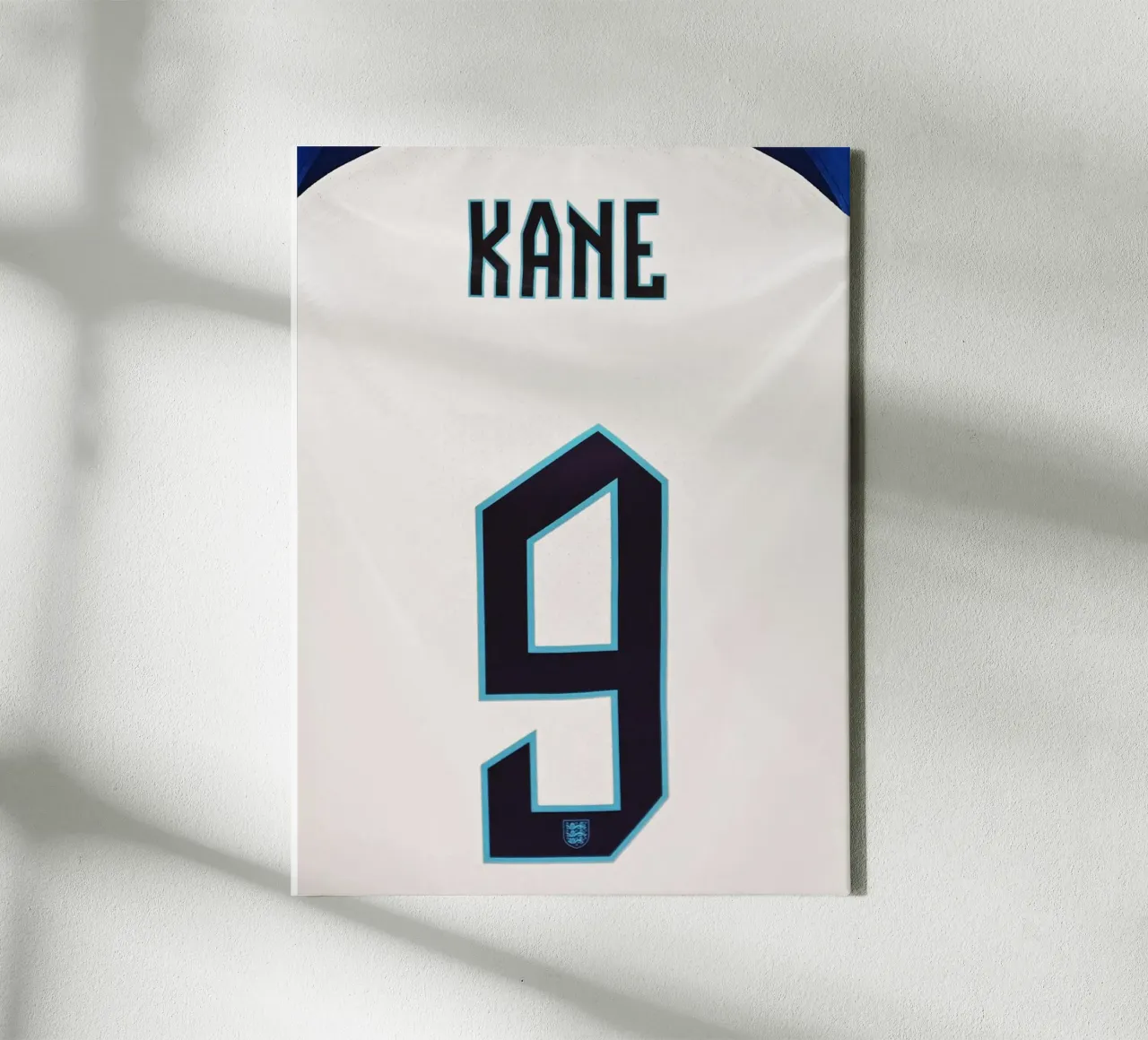 Harry Kane Engeland Elftal Jersey canvas met Baklijst van dark eagle